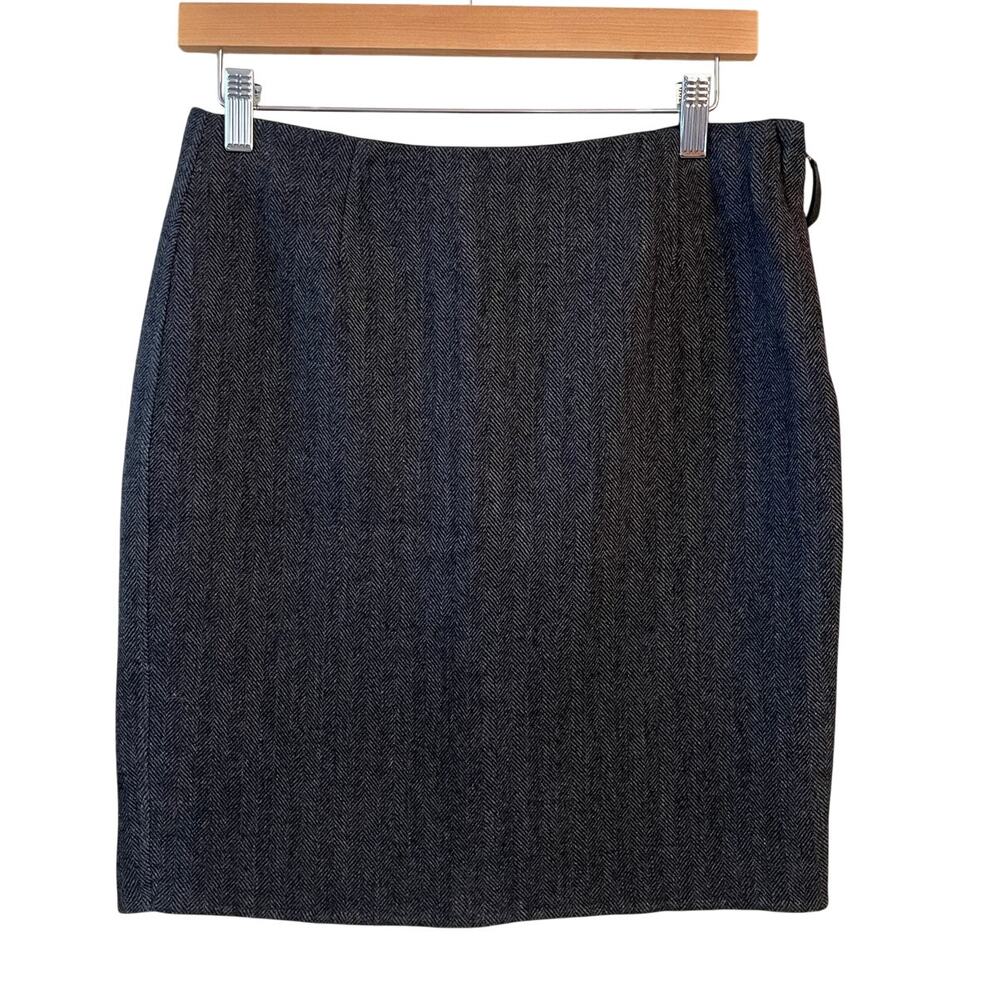 Leon Max Dark Gray Wool Skirt Women's‎ Size 4